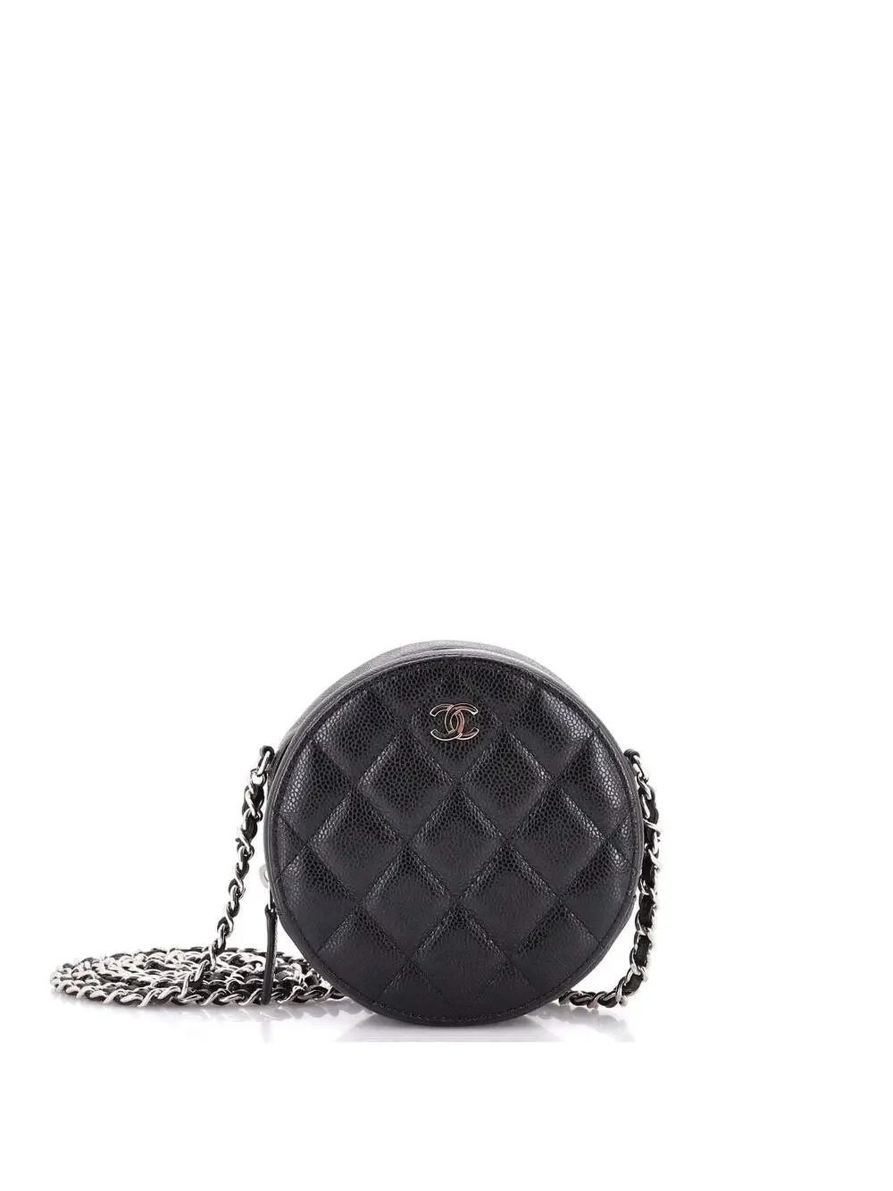 Chanel Round Clutch With Chain Quilted #291715C23B